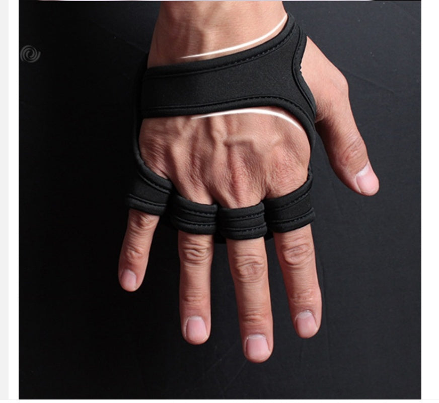 Black Breathable Half Finger Protector Gloves